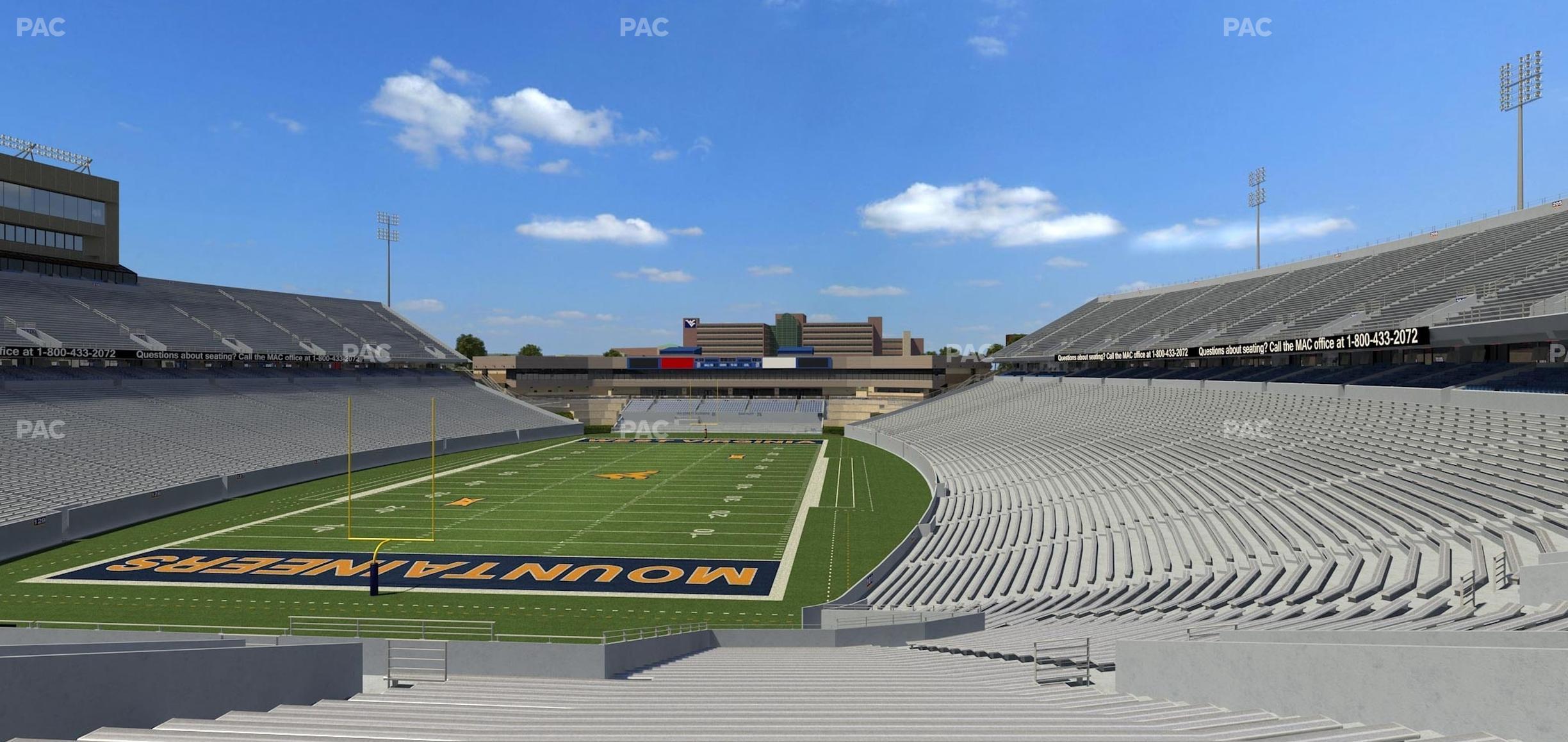 Seating view for Mountaineer Field at Milan Puskar Stadium Section 98