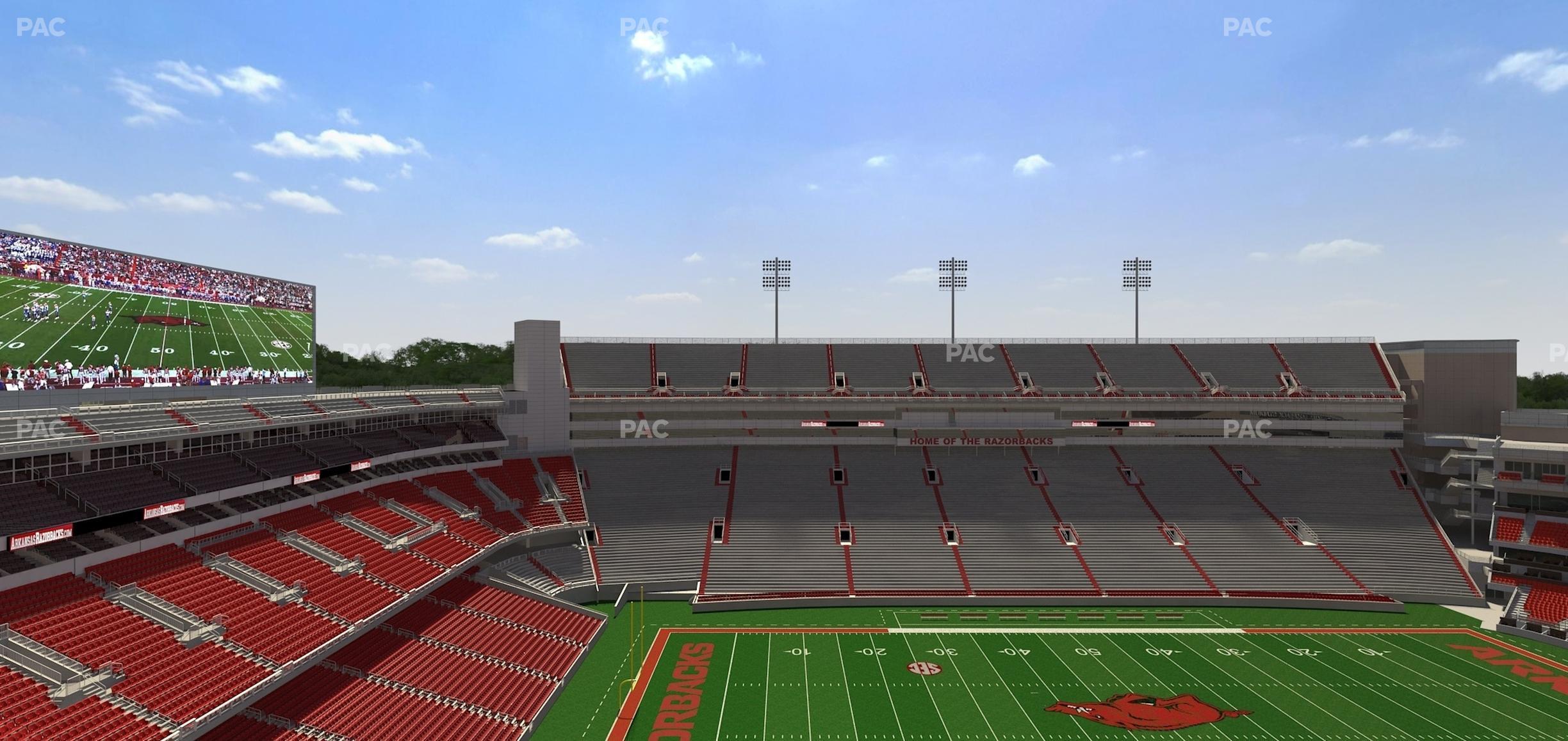 Seating view for Razorback Stadium Section 525 1