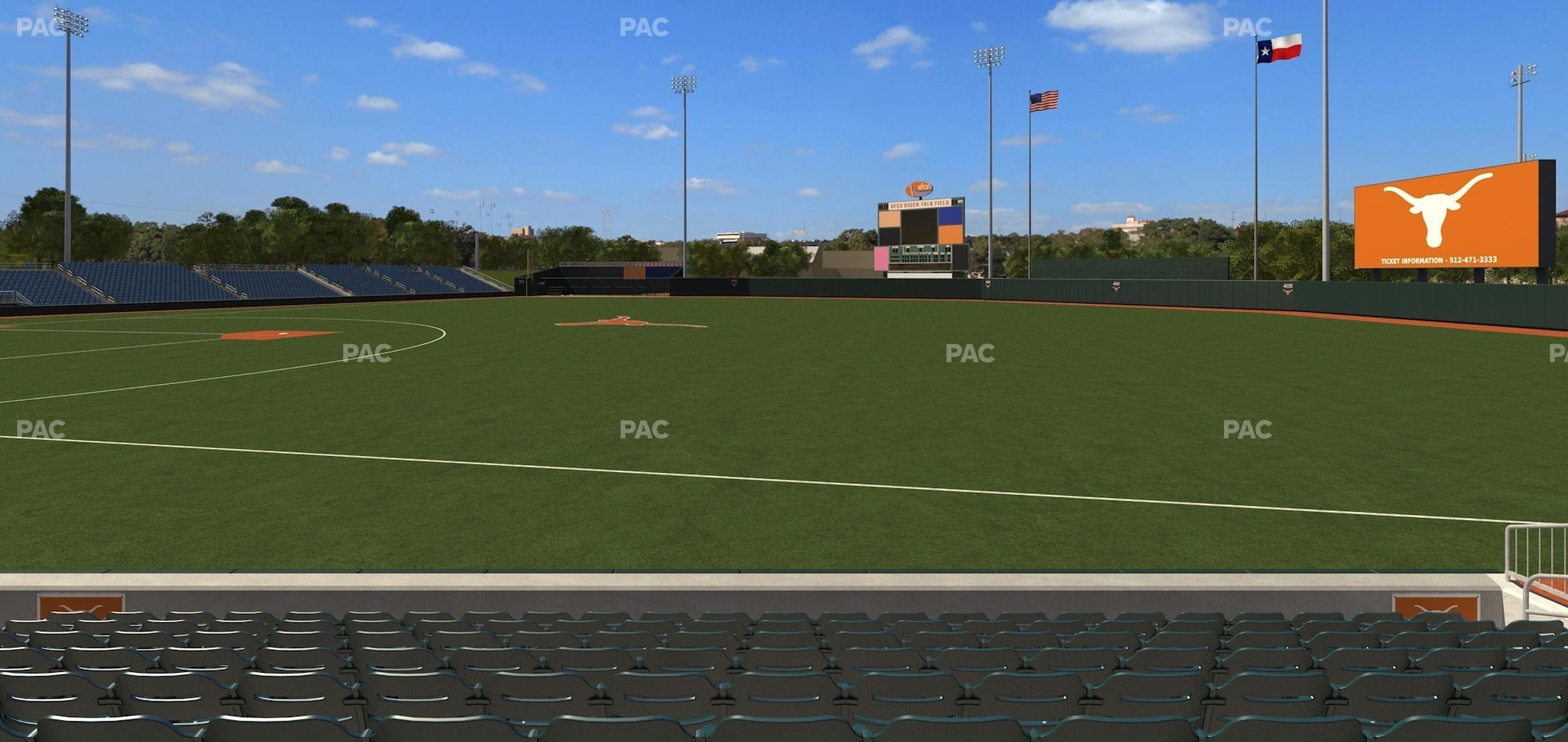 Seating view for UFCU Disch-Falk Field Section R 4