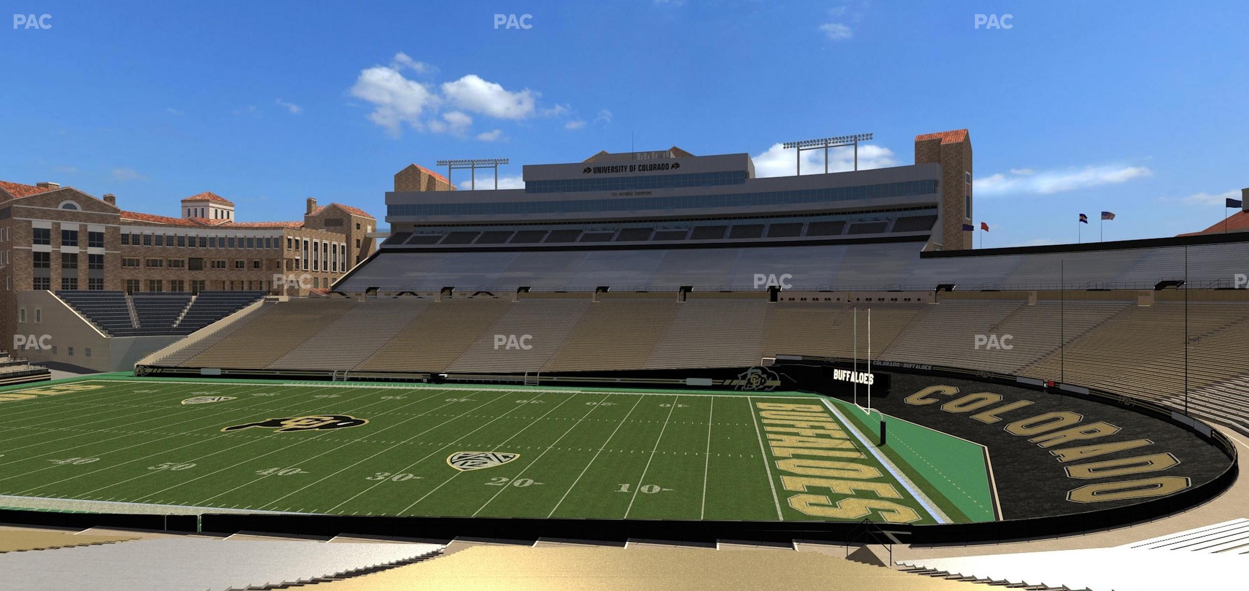 Seating view for Folsom Field Section 108