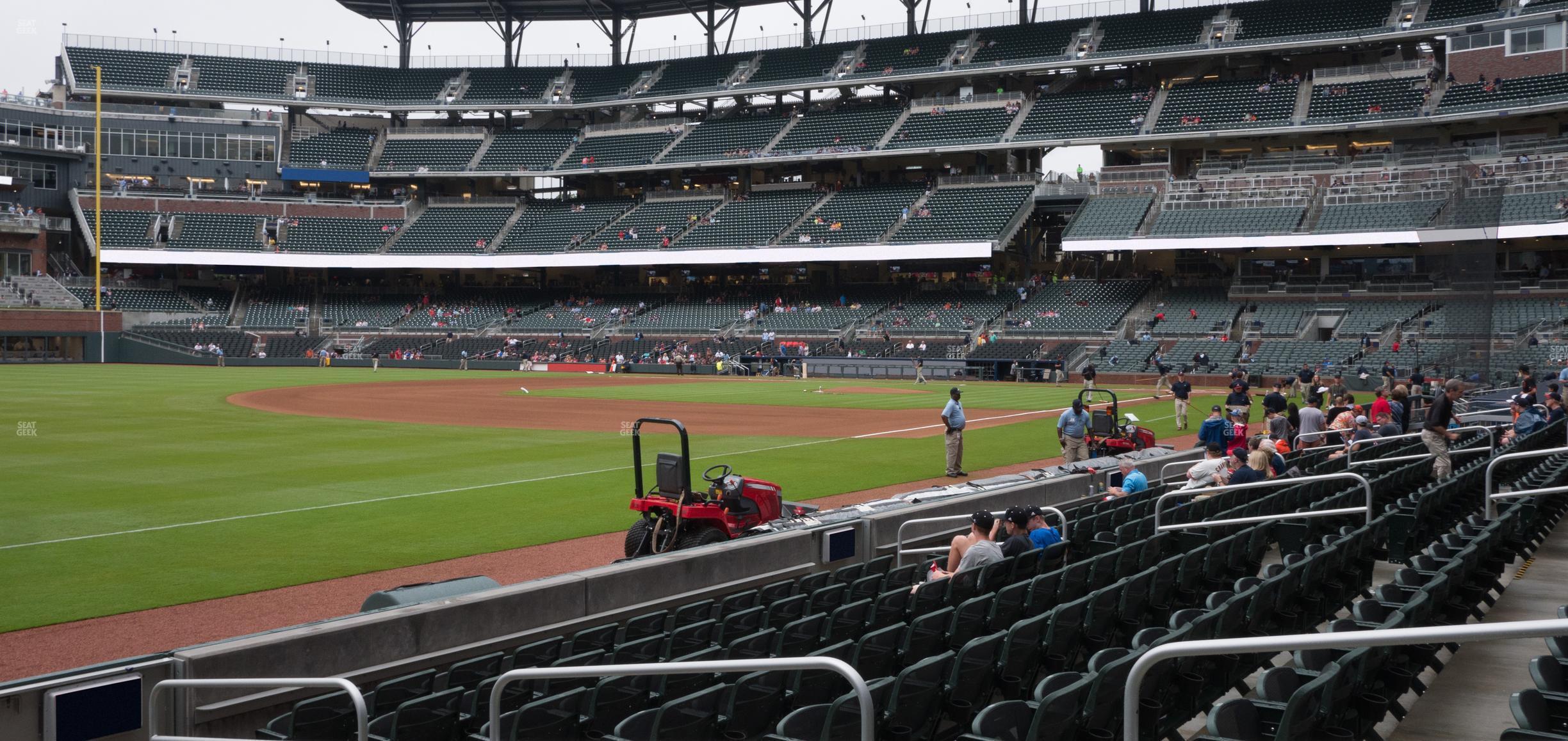 Seating view for Truist Park Section Dugout Reserved 39