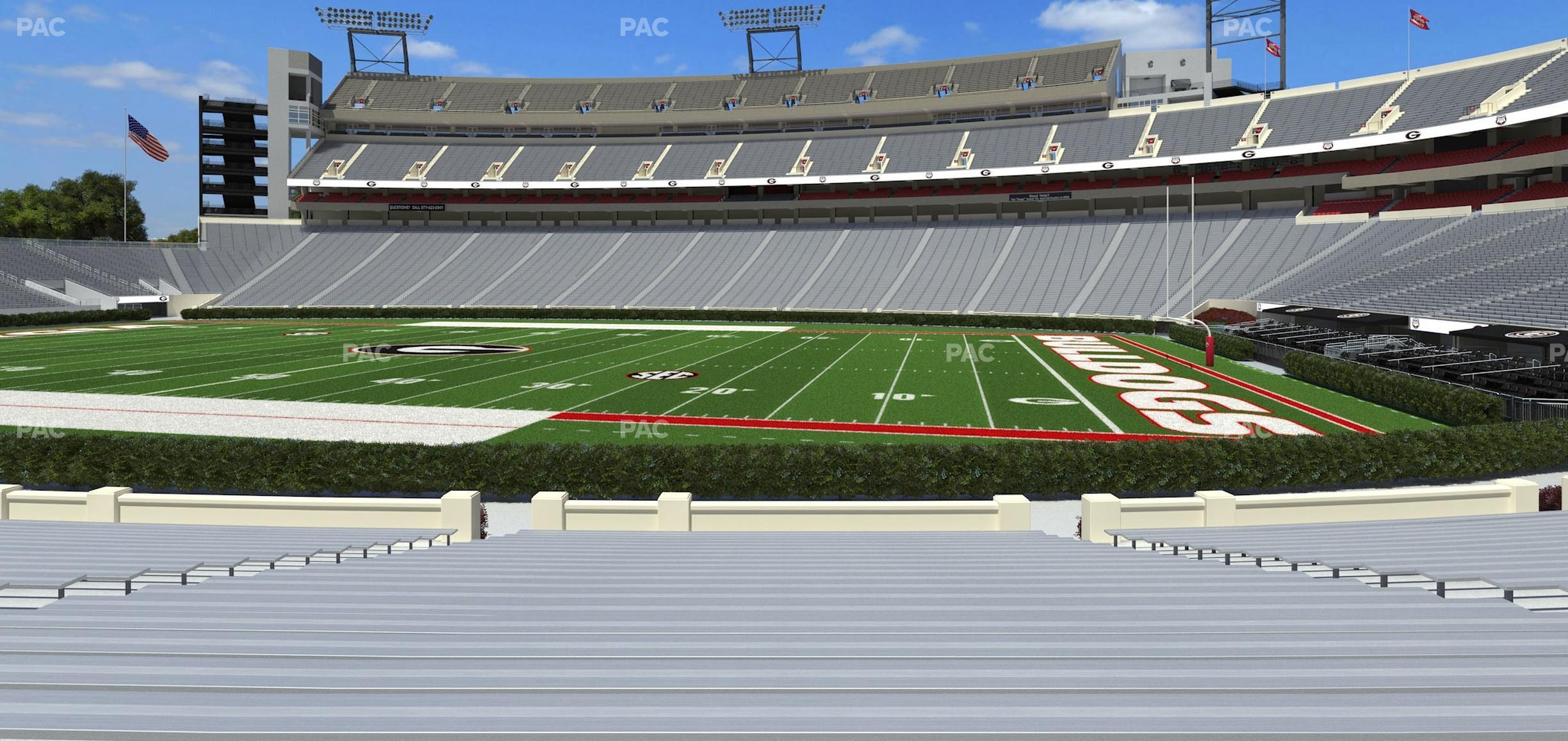 Seating view for Sanford Stadium Section 128