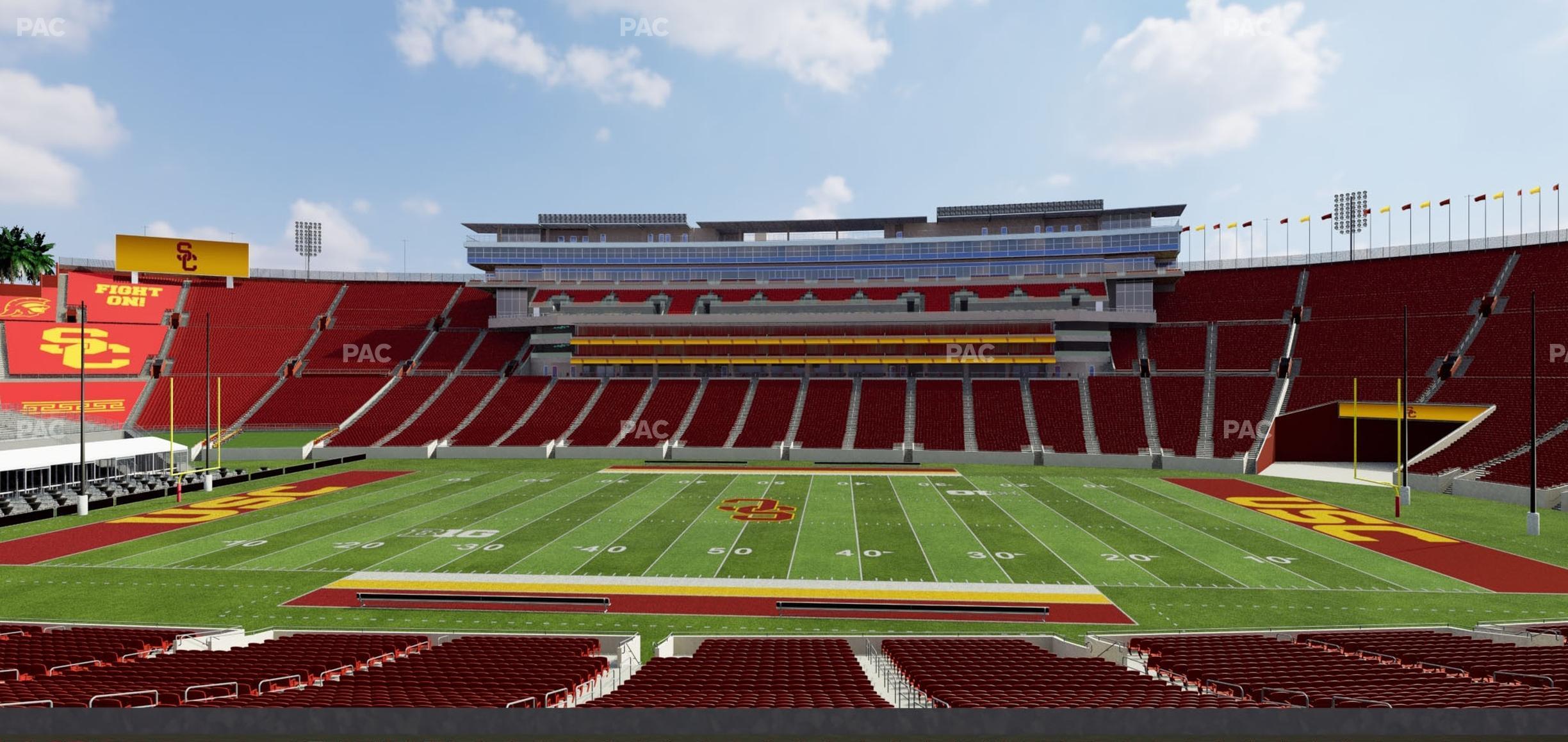 Seating view for Los Angeles Memorial Coliseum Section 121 B