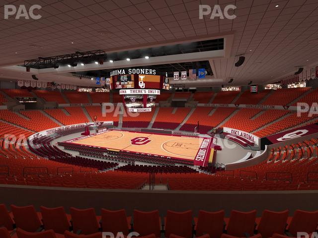 Seating view for Lloyd Noble Center Section 205