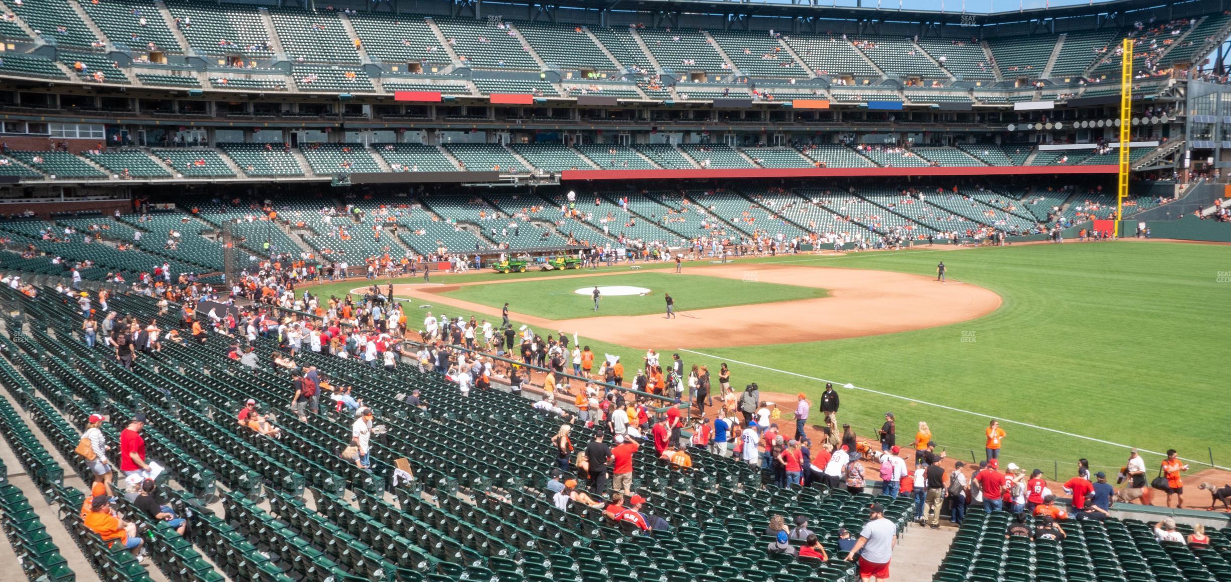 Seating view for Oracle Park Section Arcade 152