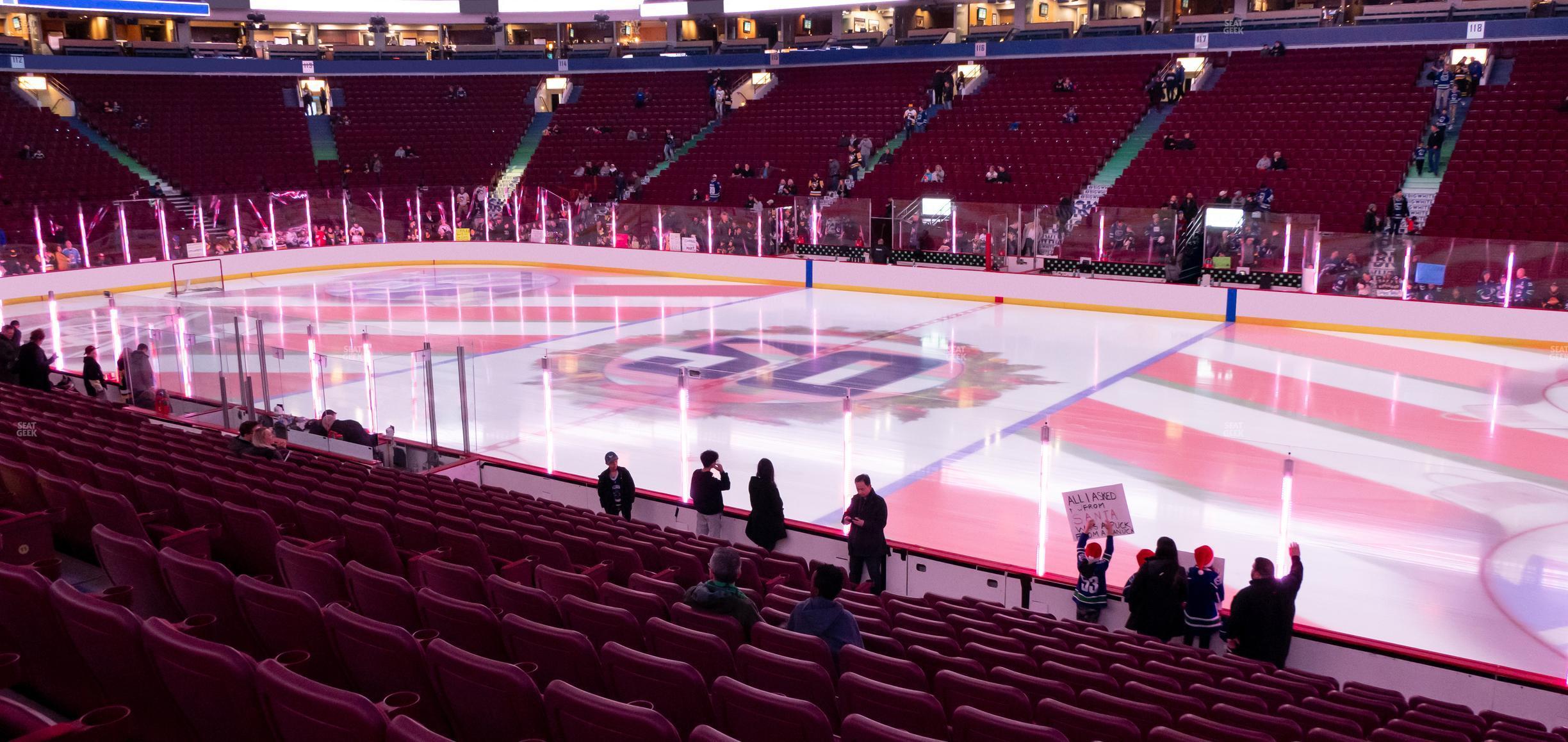 Seating view for Rogers Arena Section 104