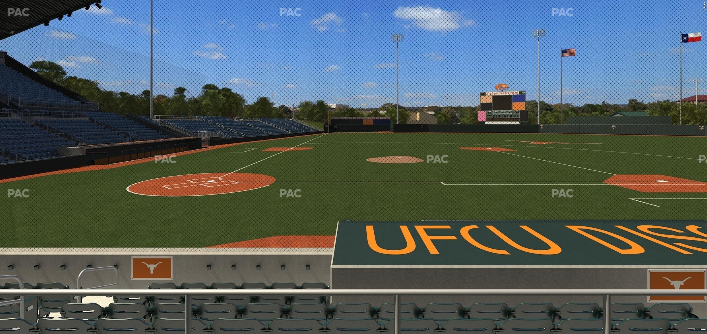 Seating view for UFCU Disch-Falk Field Section 3