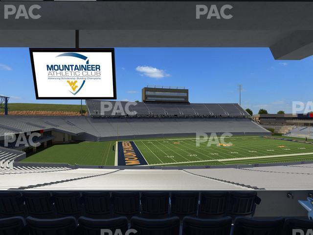 Seating view for Mountaineer Field at Milan Puskar Stadium Section Field Box 6