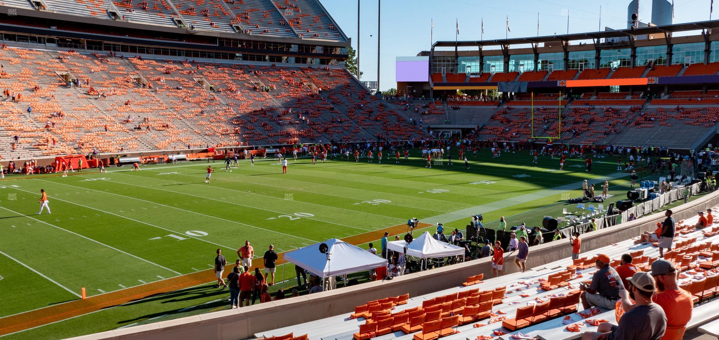 Seating view for Clemson Memorial Stadium Section L