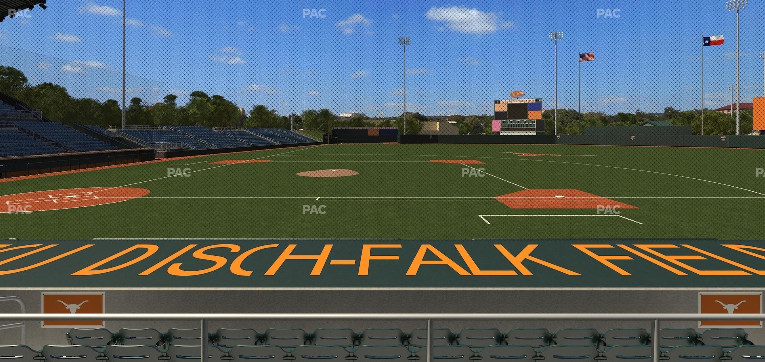 Seating view for UFCU Disch-Falk Field Section 2