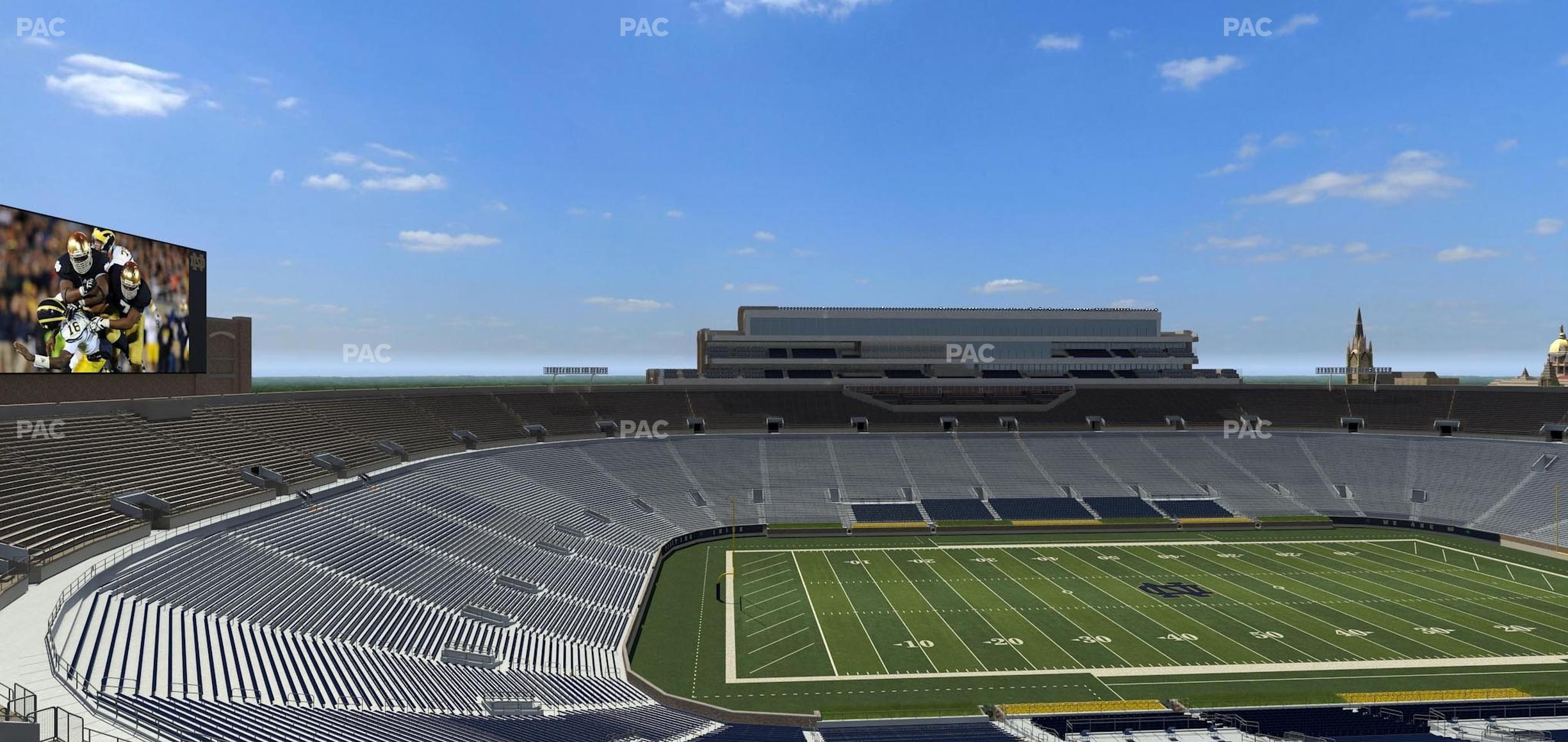 Seating view for Notre Dame Stadium Section Corbett Loge 715