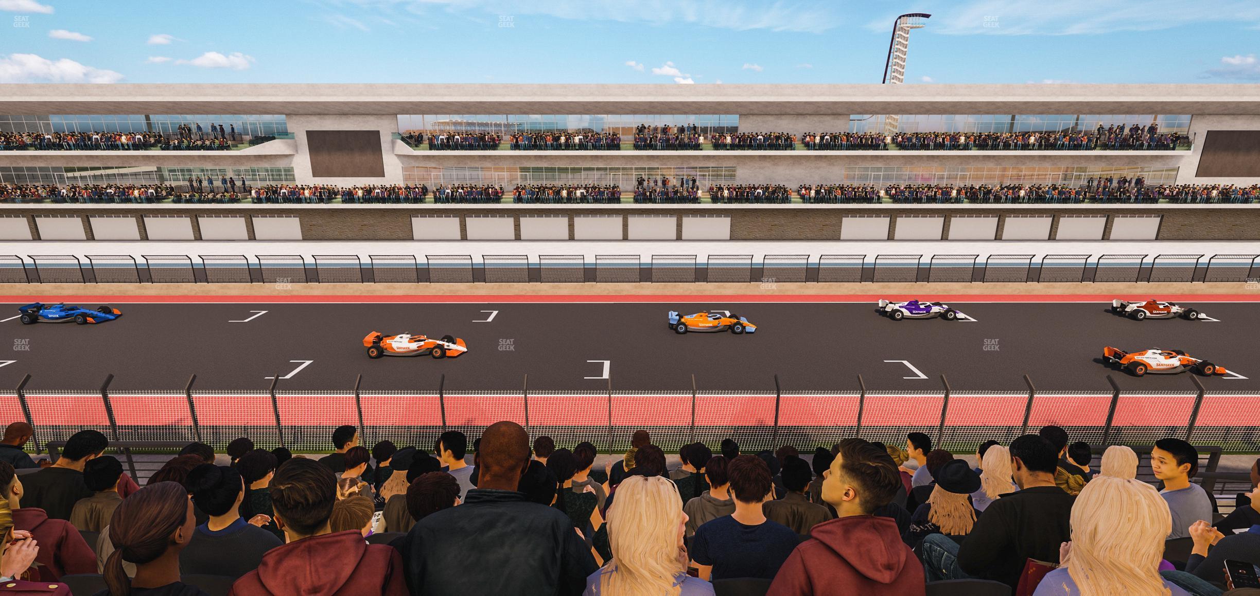 Seating view for Circuit of The Americas Section Main Grandstand Club Level 211