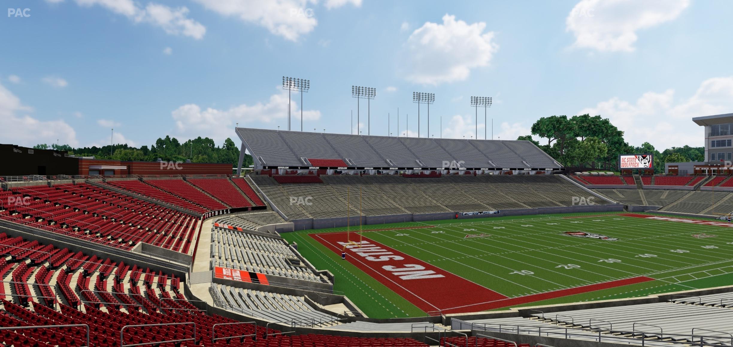 Seating view for Carter-Finley Stadium Section 216