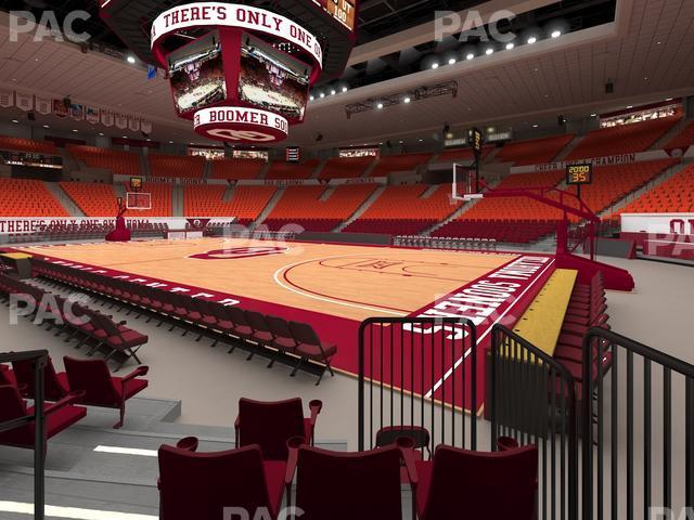 Seating view for Lloyd Noble Center Section F 1