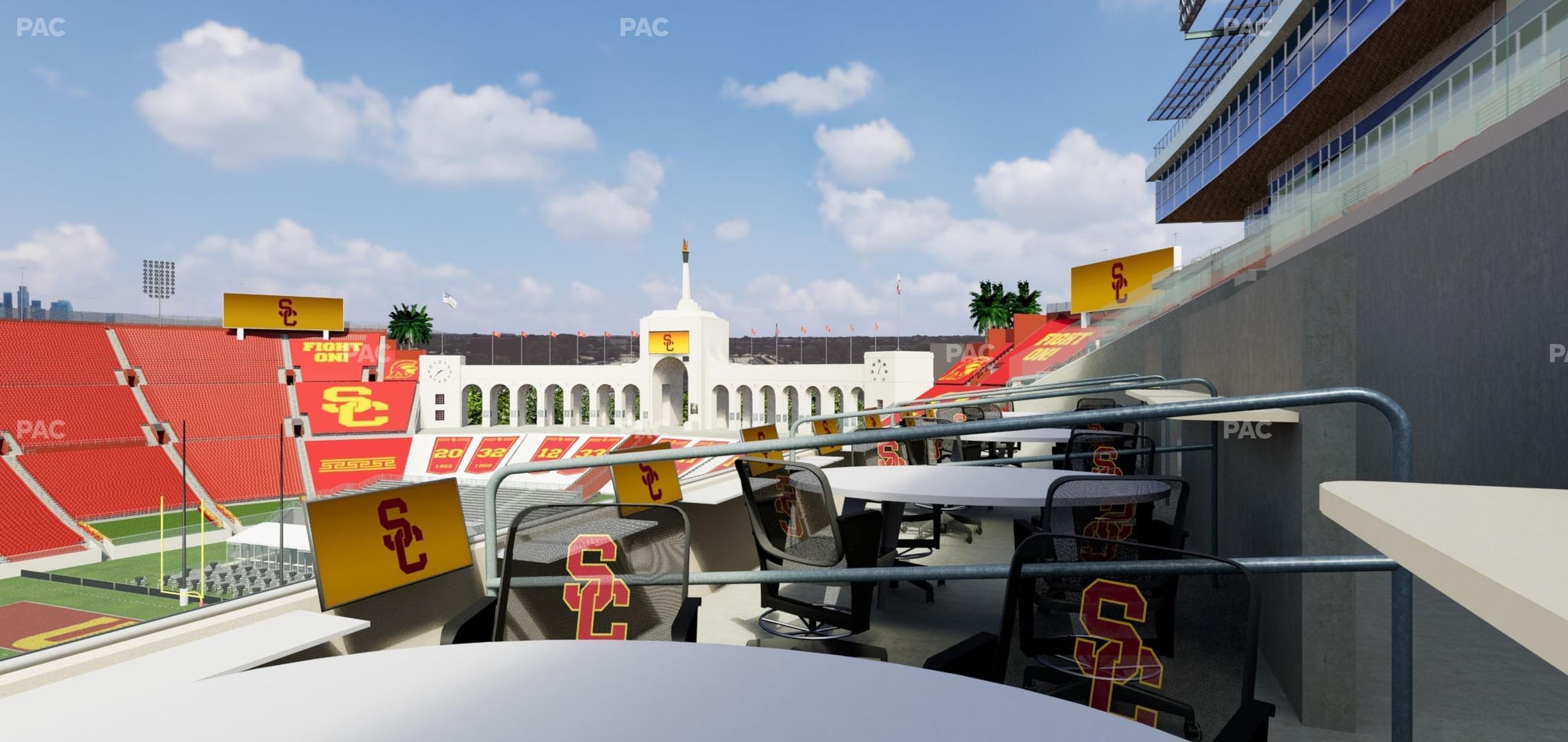 Seating view for Los Angeles Memorial Coliseum Section Loge 410