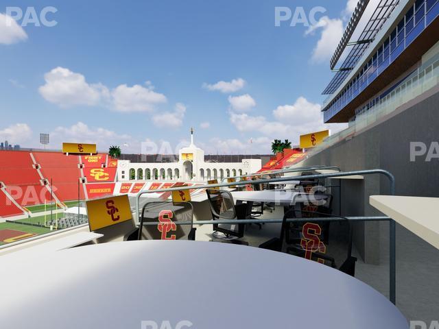 Seating view for Los Angeles Memorial Coliseum Section Loge 410