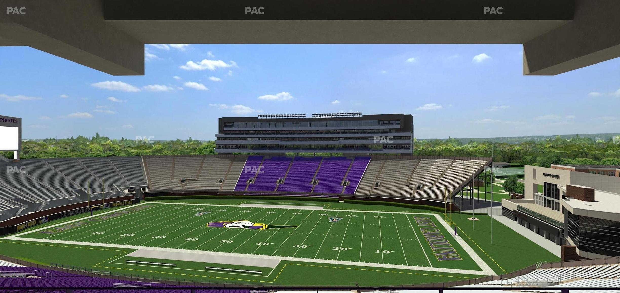 Seating view for Dowdy-Ficklen Stadium Section 115