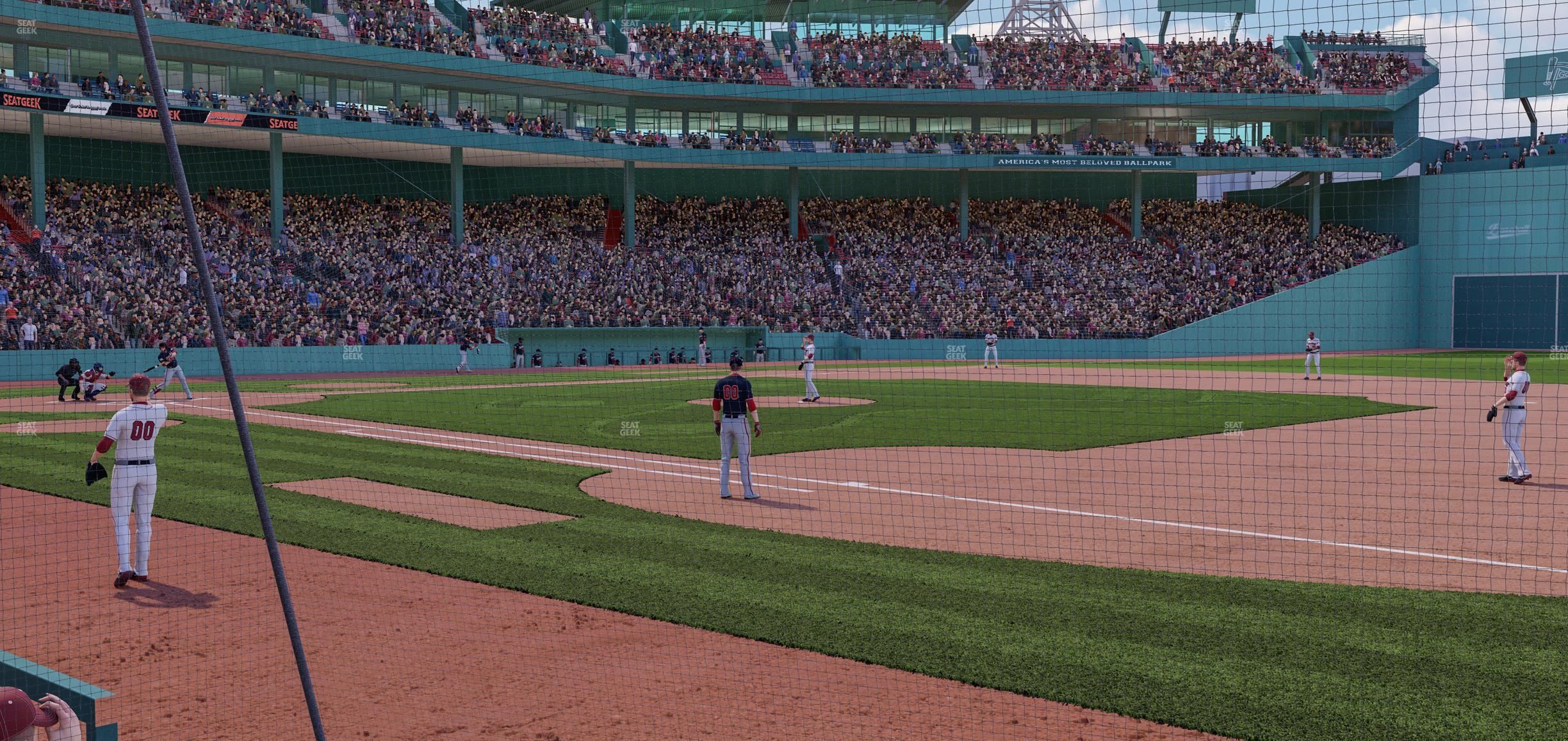 Seating view for Fenway Park Section Dugout Box 19