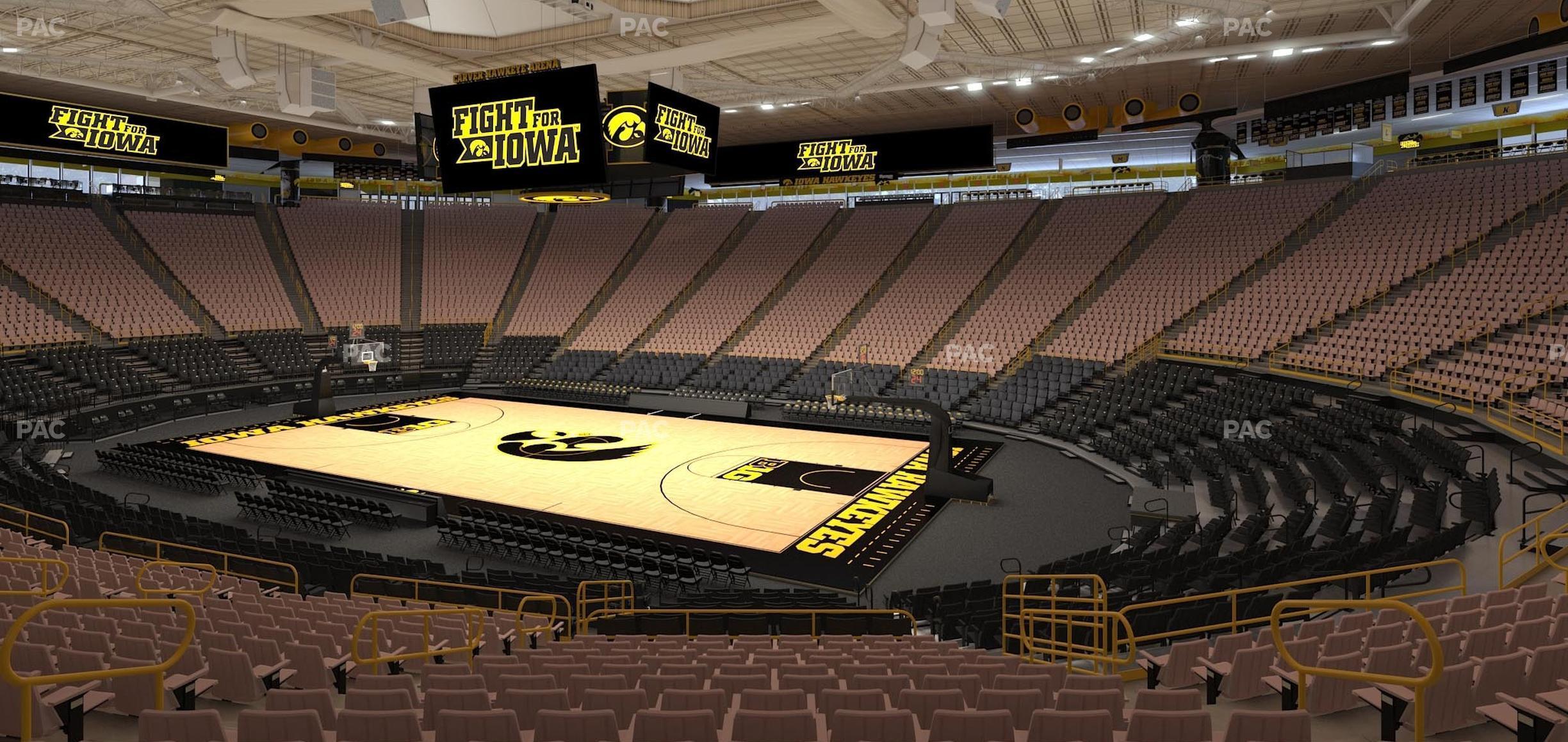 Seating view for Carver-Hawkeye Arena Section D