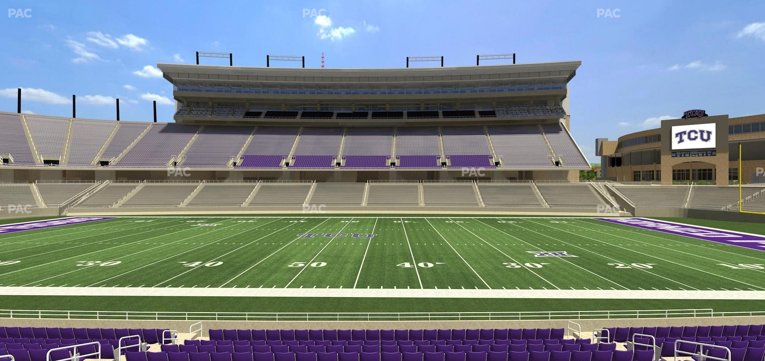 Seating view for Amon G. Carter Stadium Section 104