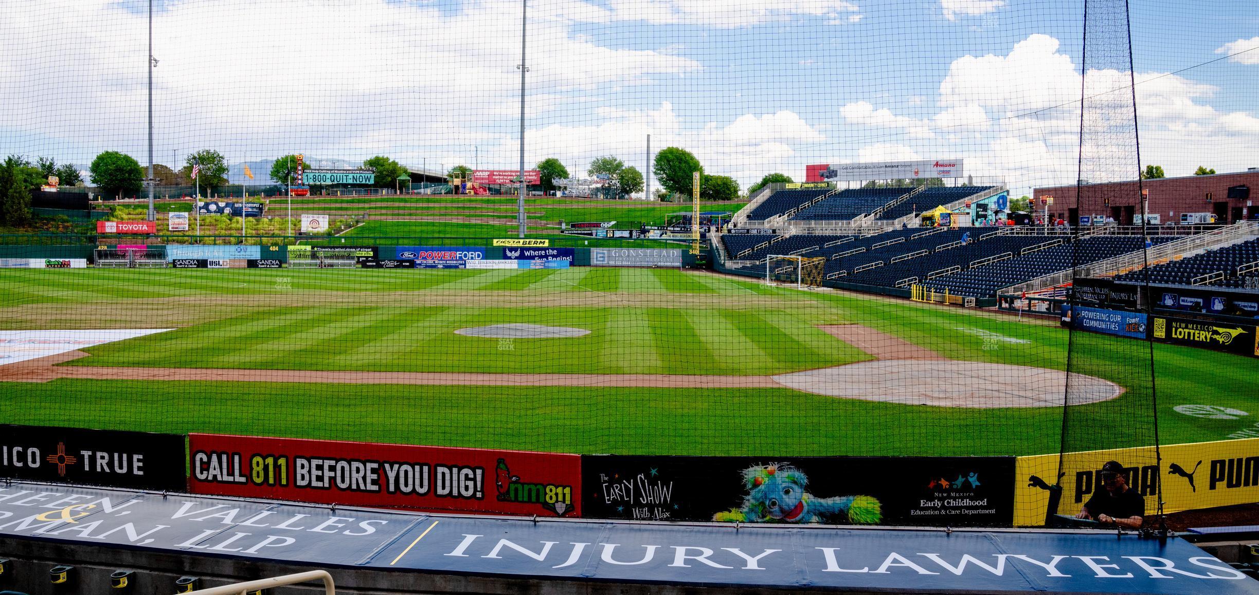 Seating view for Rio Grande Credit Union Field at Isotopes Park Section 107