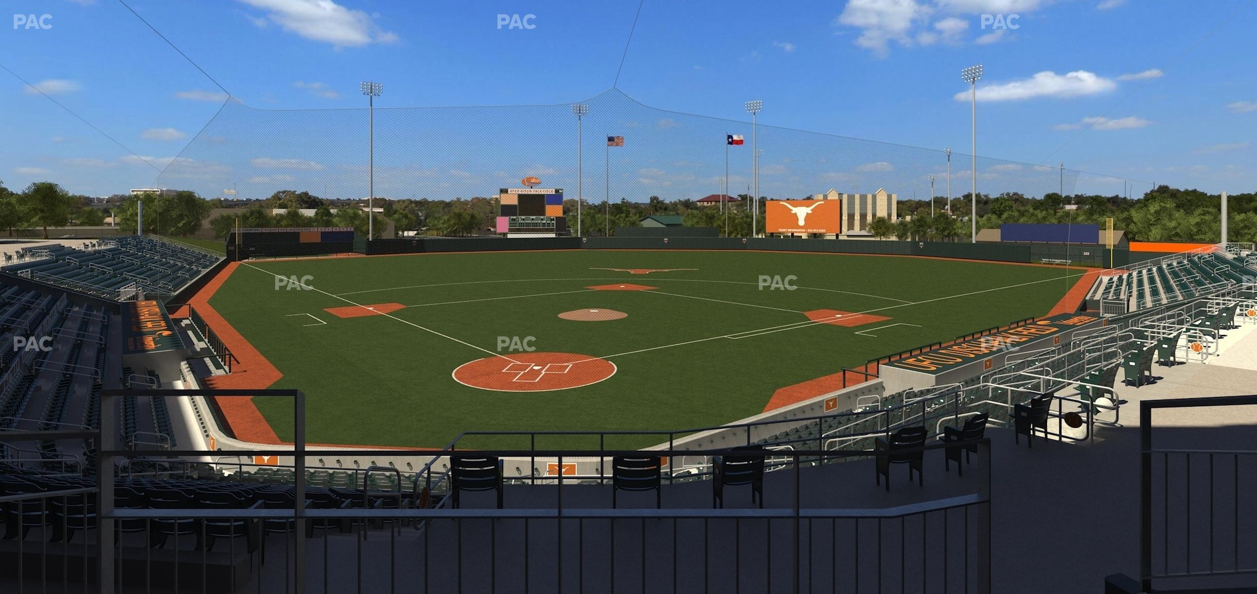 Seating view for UFCU Disch-Falk Field Section 105