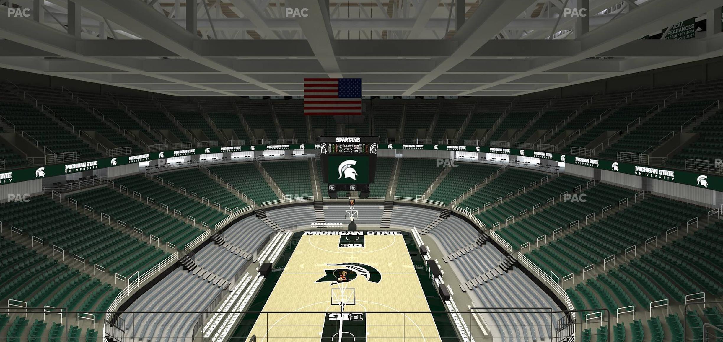 Seating view for Jack Breslin Student Events Center Section 218