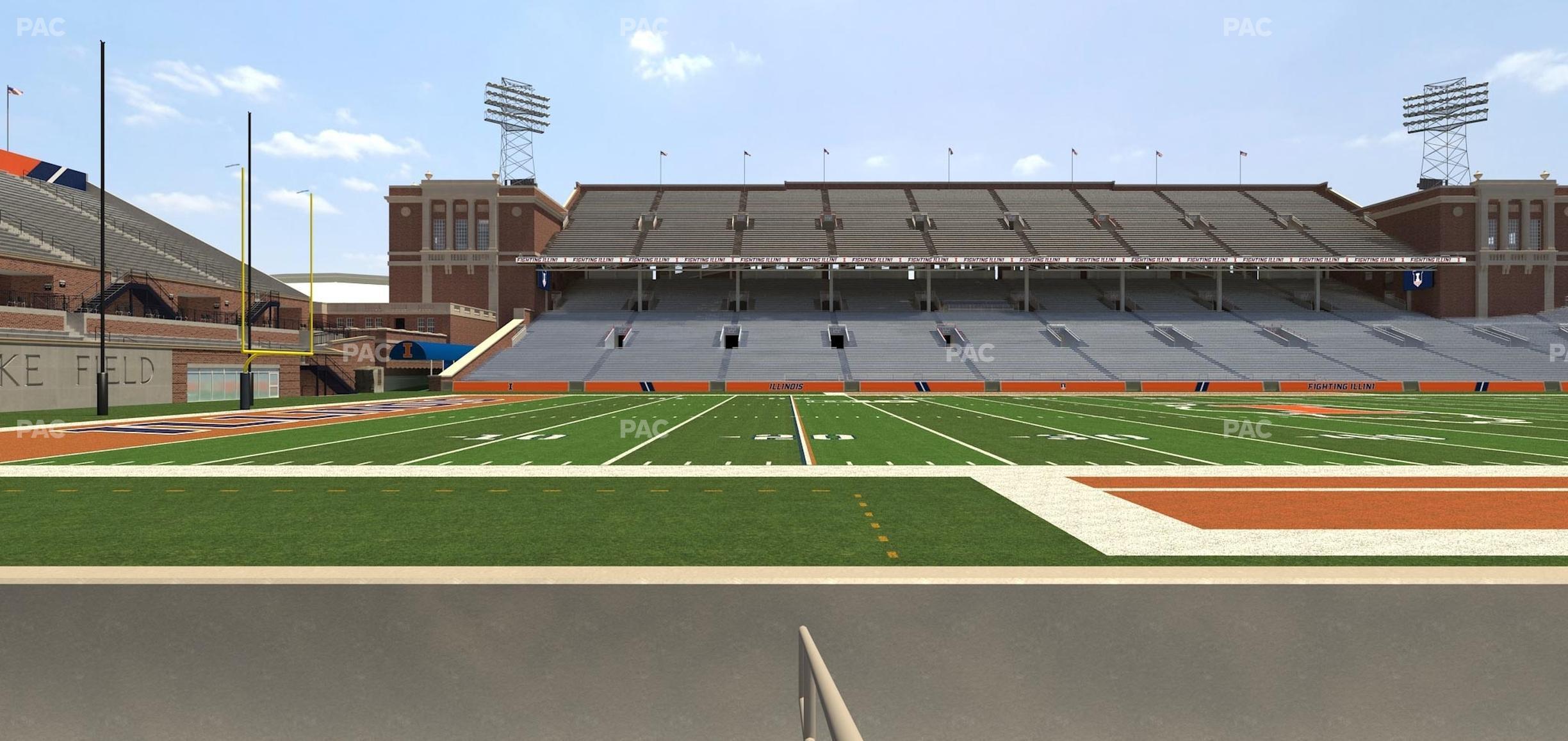 Seating view for Memorial Stadium - IL Section 129