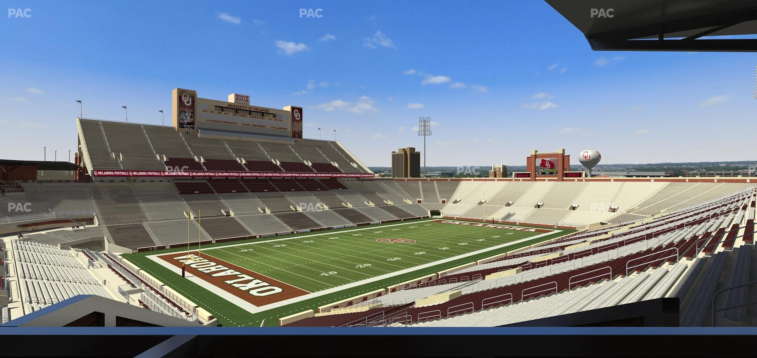 Seating view for Gaylord Family Oklahoma Memorial Stadium Section Suite 37