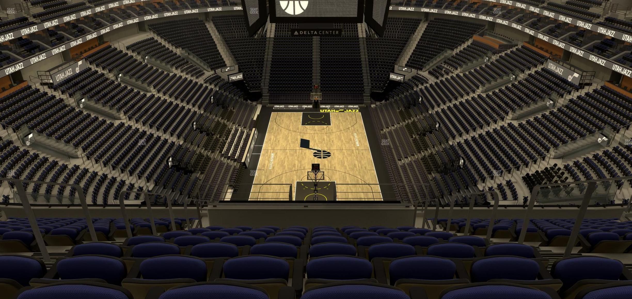 Seating view for Delta Center Section 102