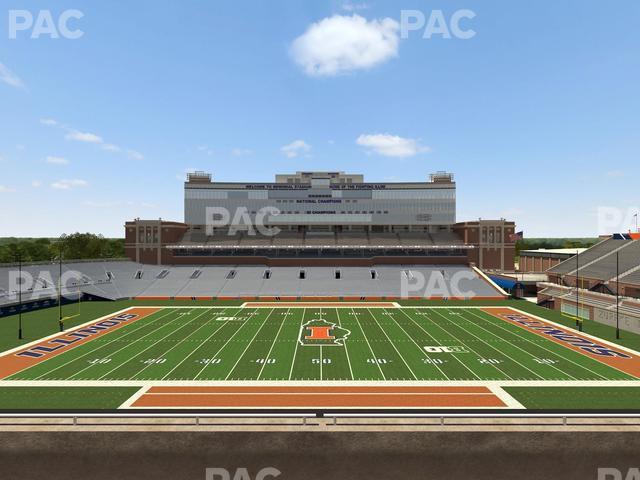 Seating view for Memorial Stadium - IL Section 205