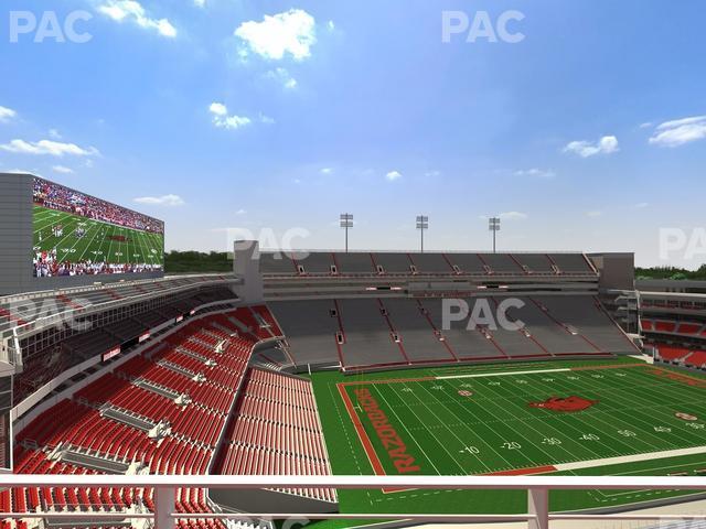 Seating view for Razorback Stadium Section 527 2