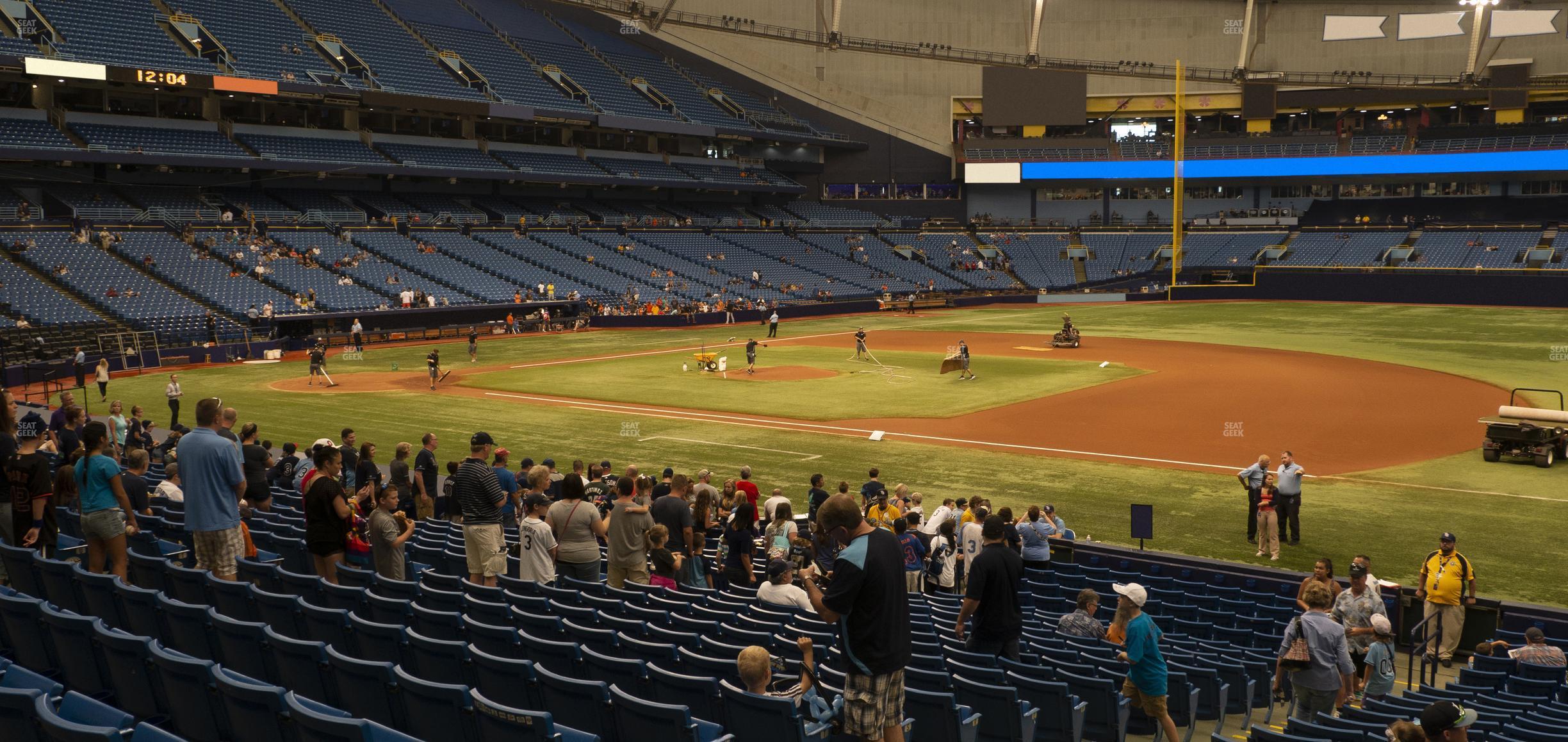 Seating view for Tropicana Field Section 124