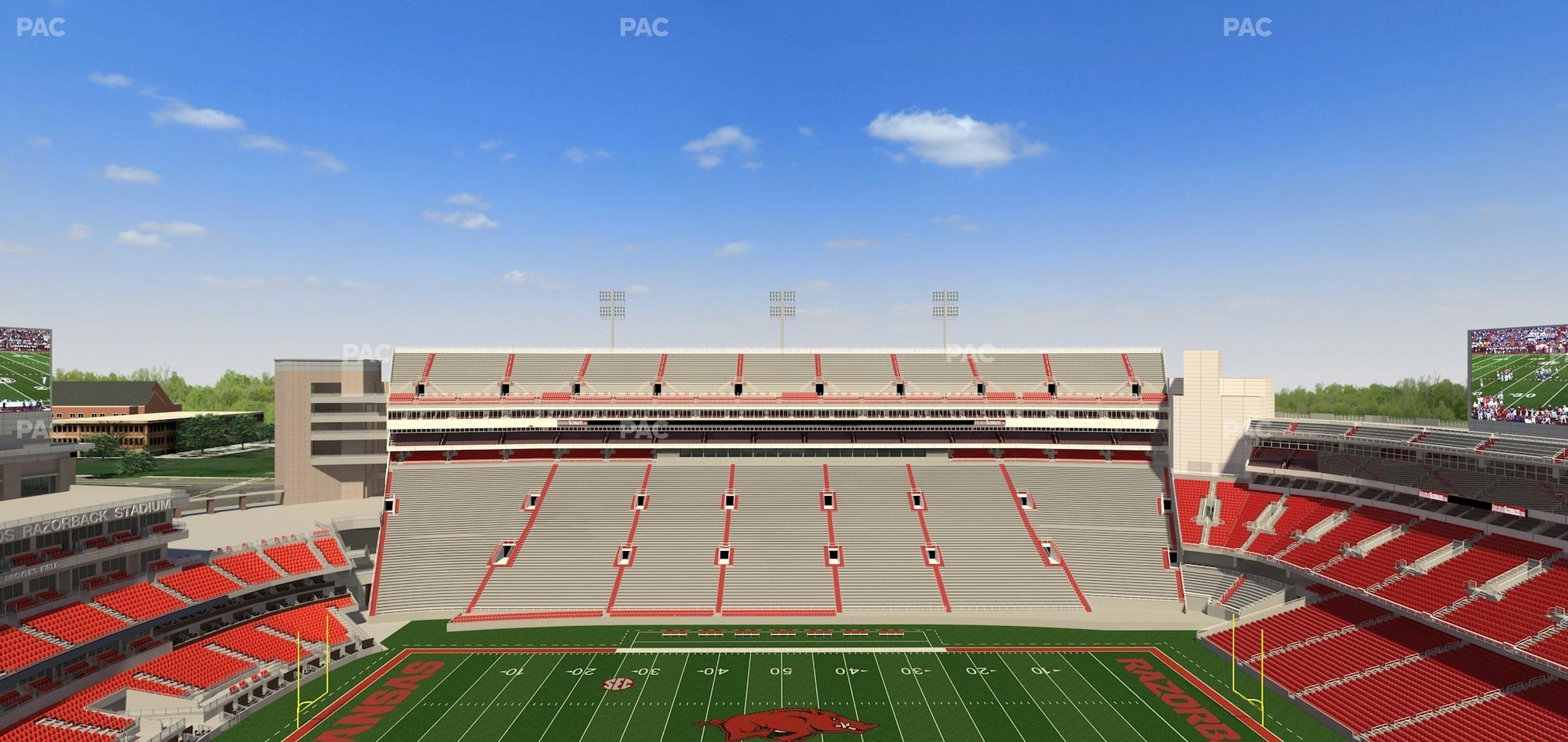 Seating view for Razorback Stadium Section 504