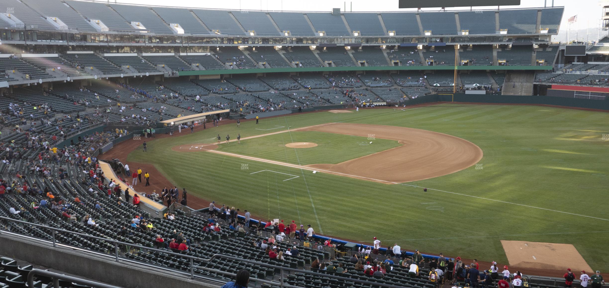 Seating view for Oakland Coliseum Section 208