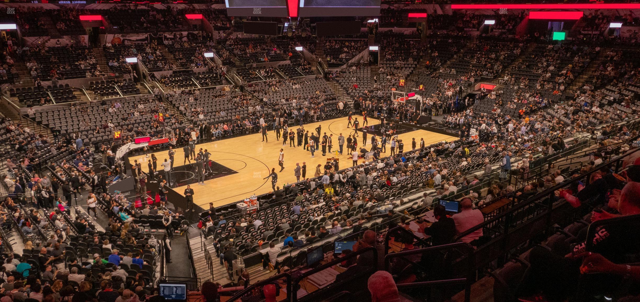 Seating view for Frost Bank Center Section 110