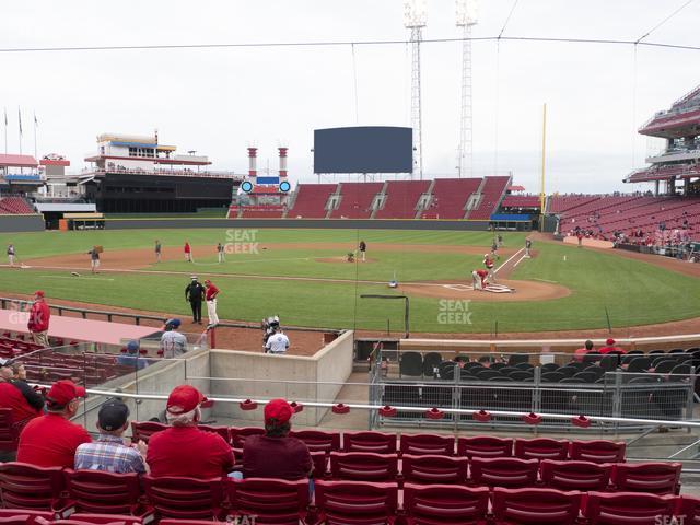 Seating view for Great American Ball Park Section 121