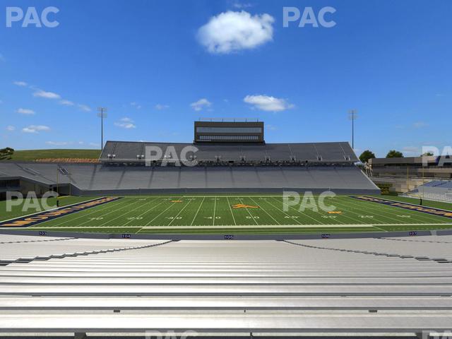 Seating view for Mountaineer Field at Milan Puskar Stadium Section 105