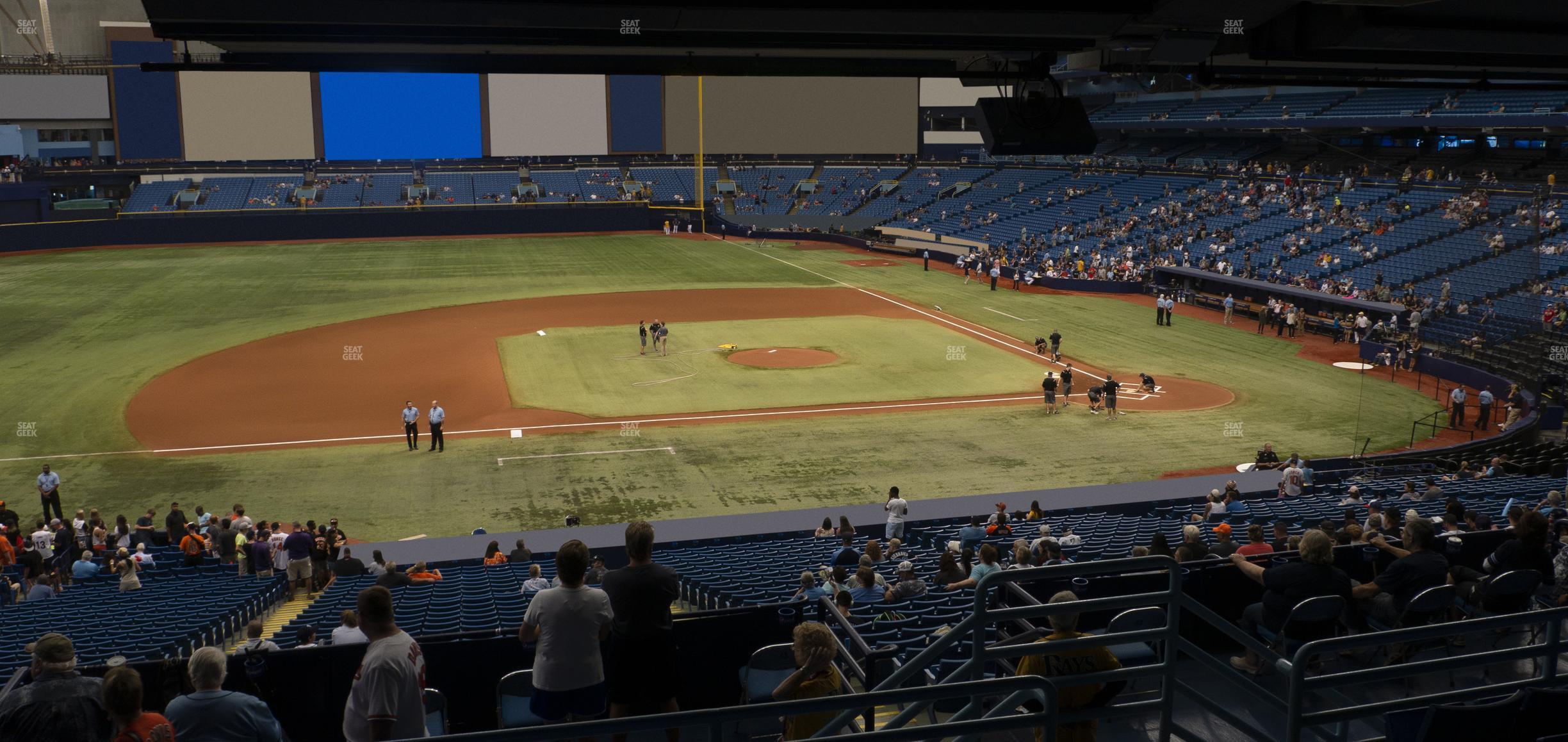 Seating view for Tropicana Field Section 117