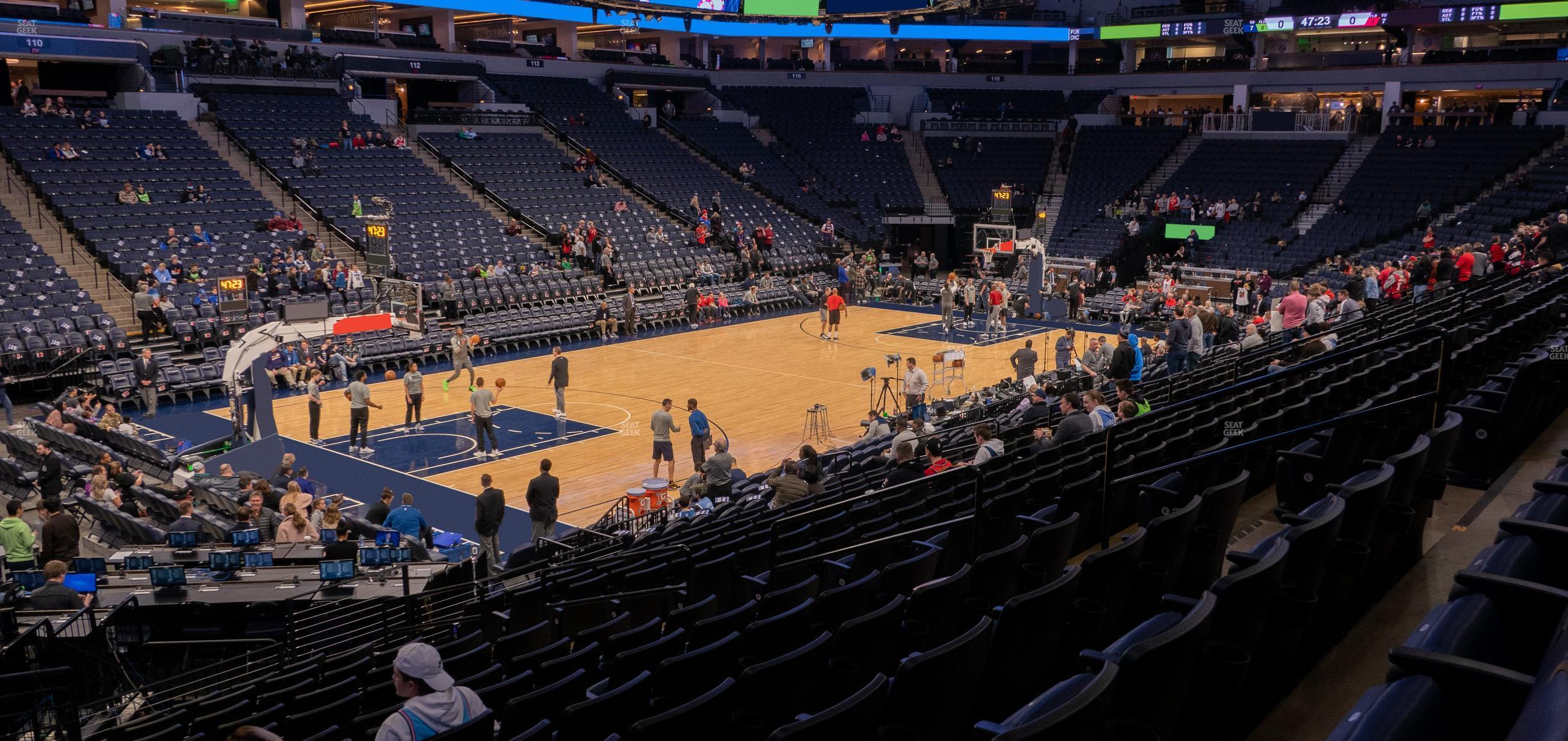 Seating view for Target Center Section 136