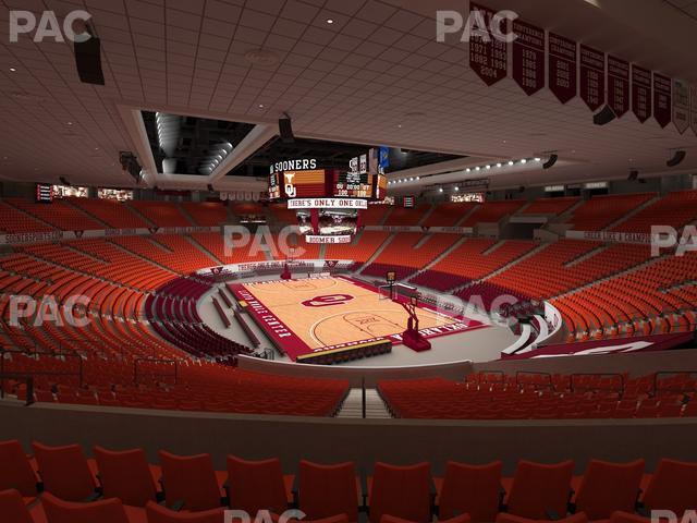 Seating view for Lloyd Noble Center Section 202