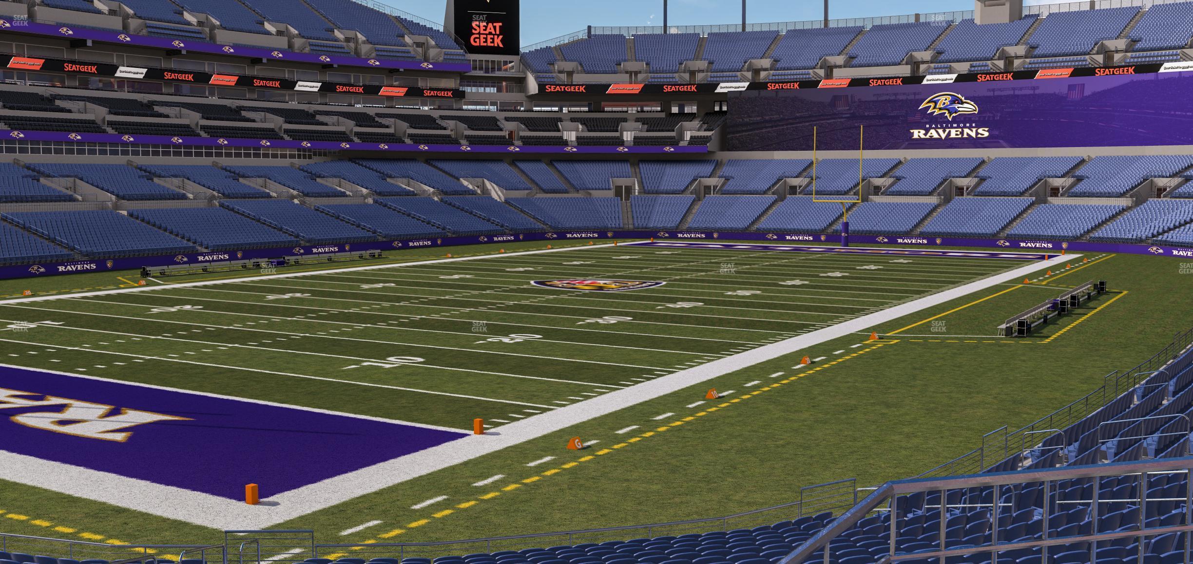 Seating view for M&T Bank Stadium Section 108