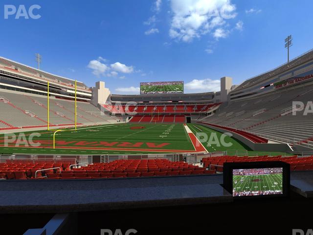 Seating view for Razorback Stadium Section Loge 28