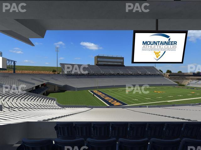 Seating view for Mountaineer Field at Milan Puskar Stadium Section Field Box 1