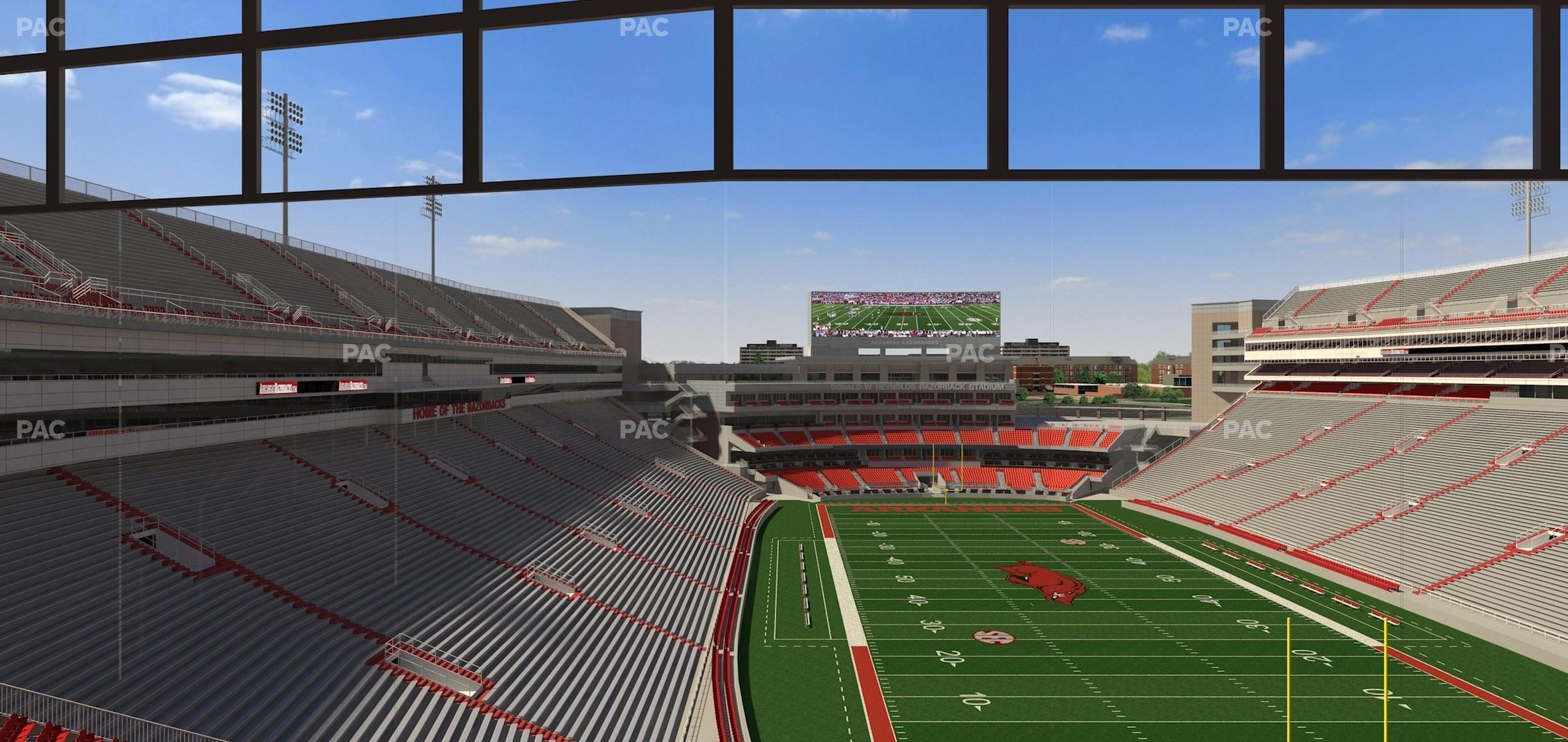 Seating view for Razorback Stadium Section 485