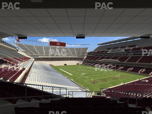 Seating view for Kyle Field Section Zone Club 13