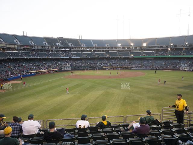 Seating view for Oakland Coliseum Section Front 148