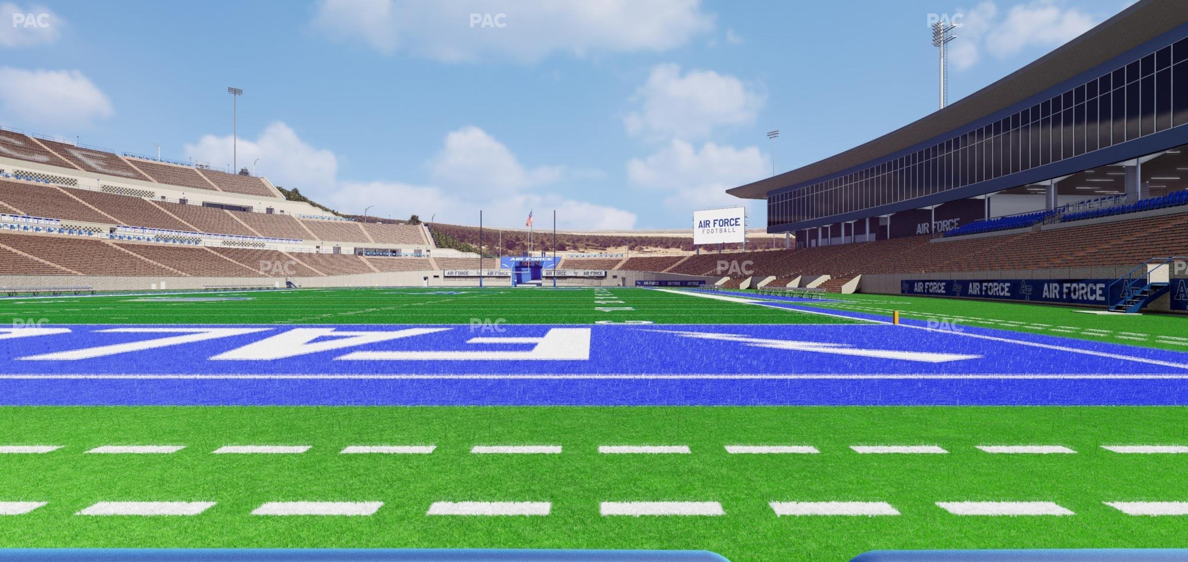 Seating view for Falcon Stadium Section Field Box 2