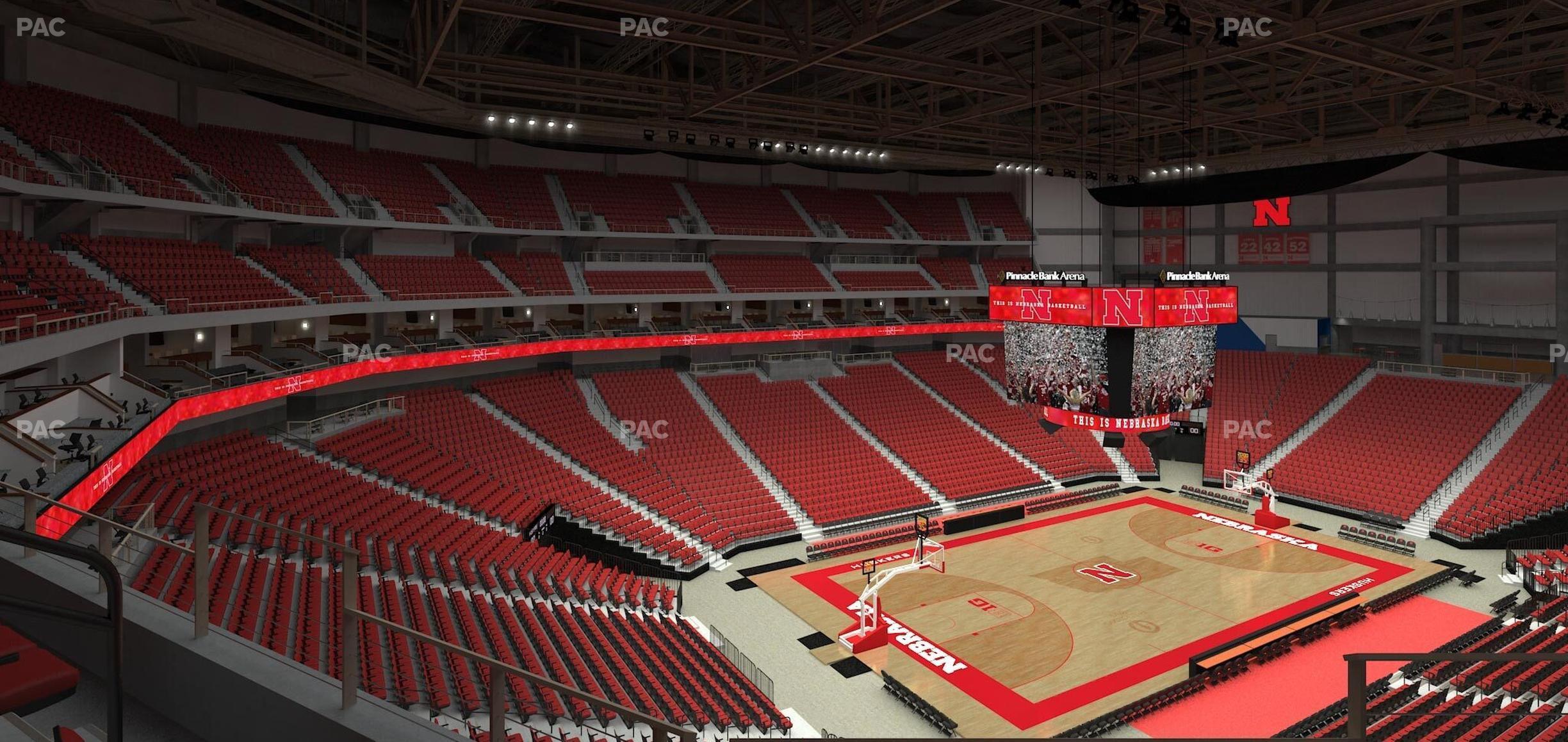 Seating view for Pinnacle Bank Arena Section 208