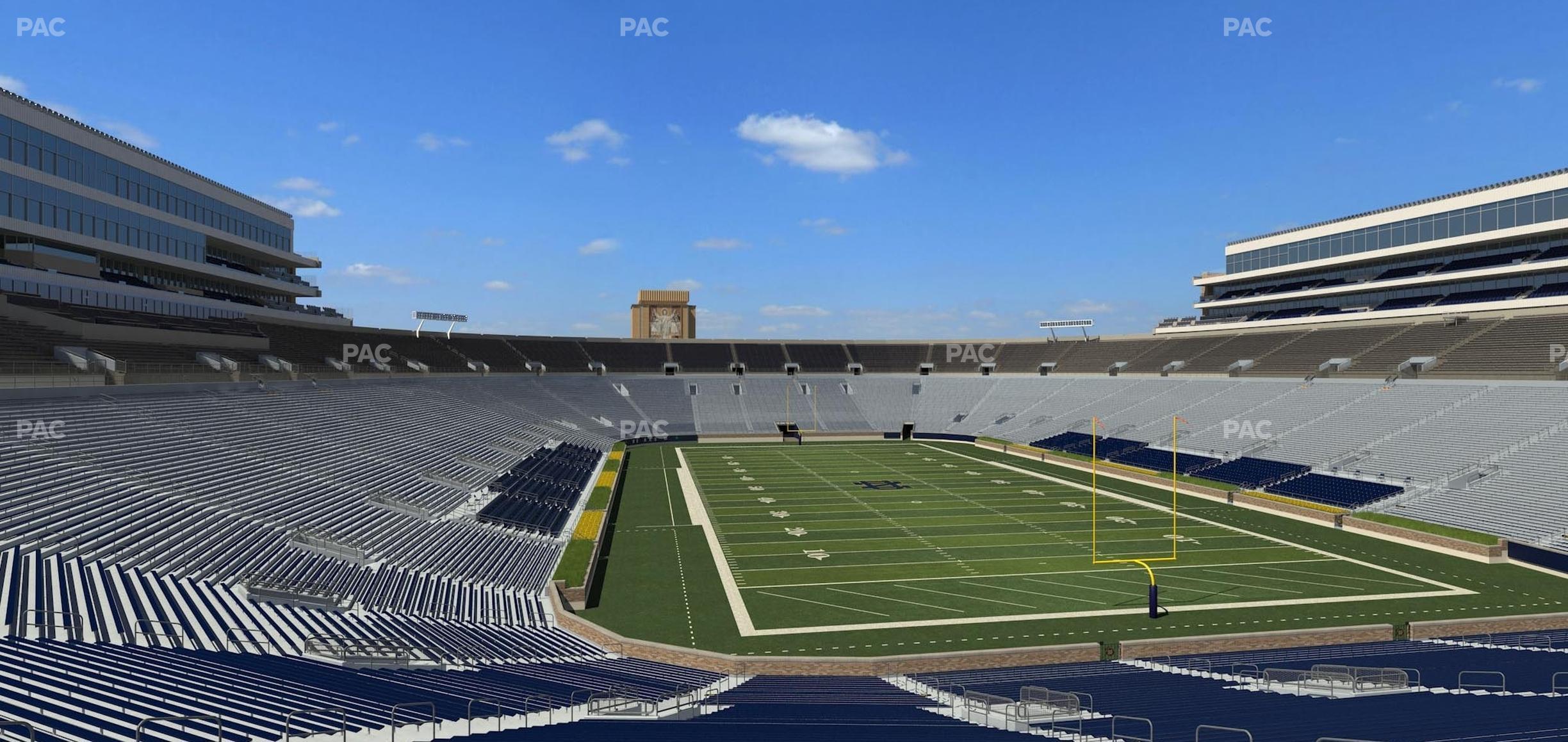 Seating view for Notre Dame Stadium Section 121